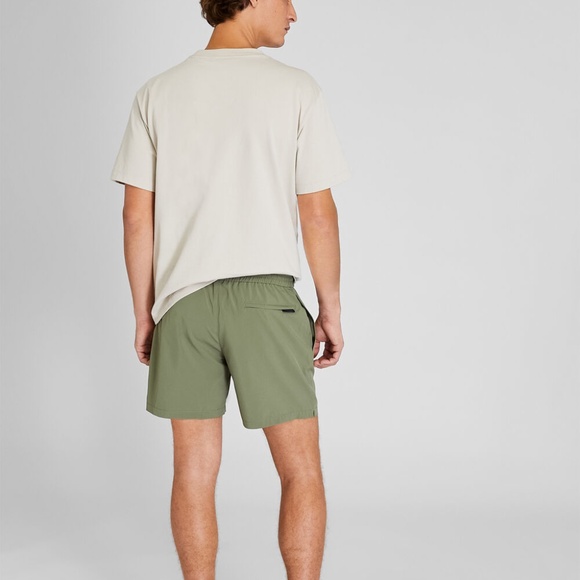 Cody Solid 4" Swim Trunk - Brand New - NEVER WORN - Olive - Picture 2 of 5